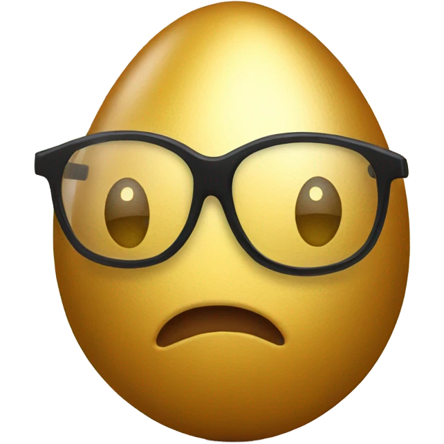golden egg with glasses emoji