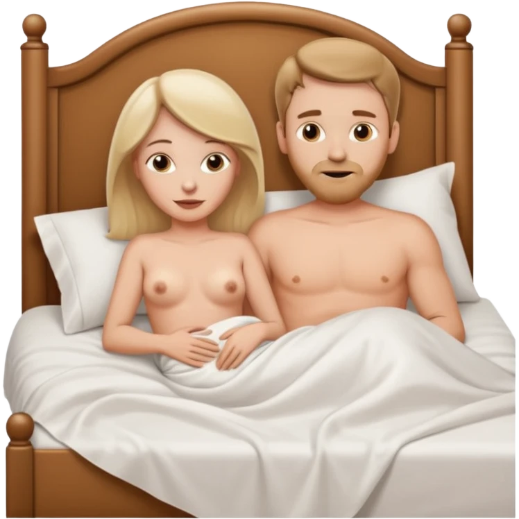 White Man and white woman having sex naked doggy style sex position emoji