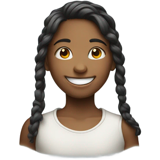 smiling girl with boy emoji
