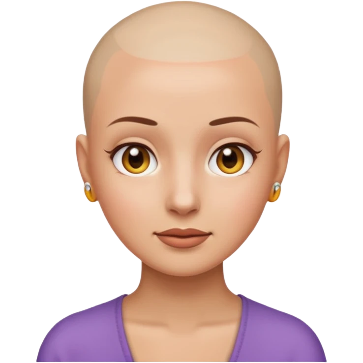 Emoji femme crâne rasé  emoji
