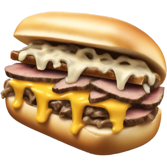 Excited Philly cheese steak emoji