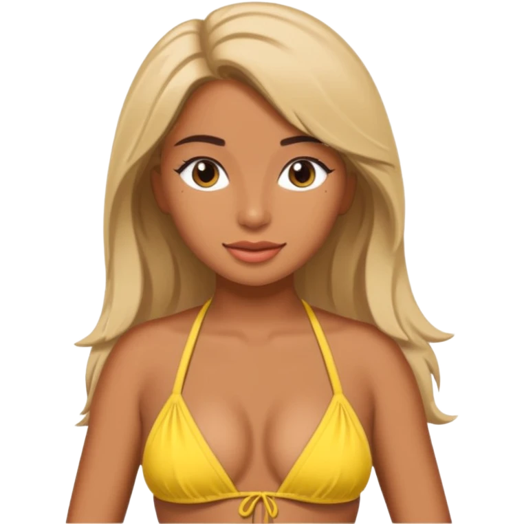 Girl on love island with bikini  emoji