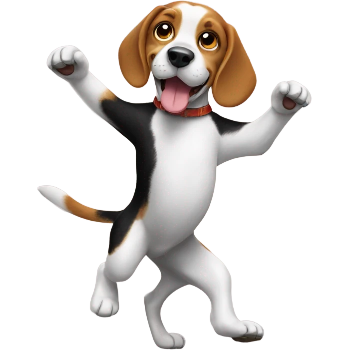 Beagle dancing  emoji