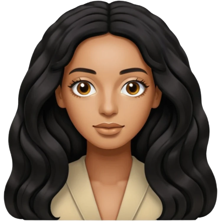 Solange with long hair emoji