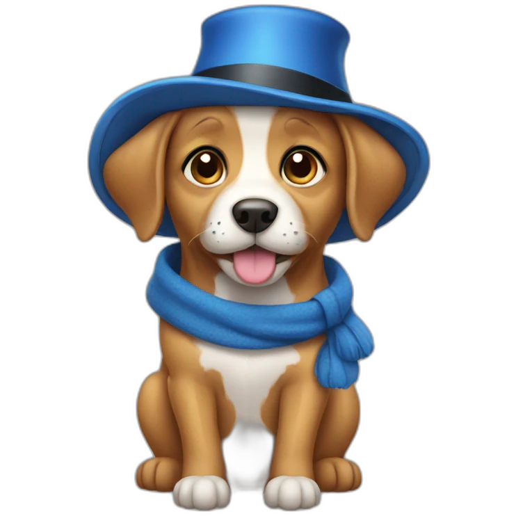 Dog with blue hat emoji