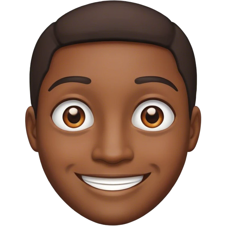 À face black with smile emoji
