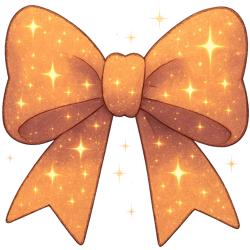sparkly bow emoji