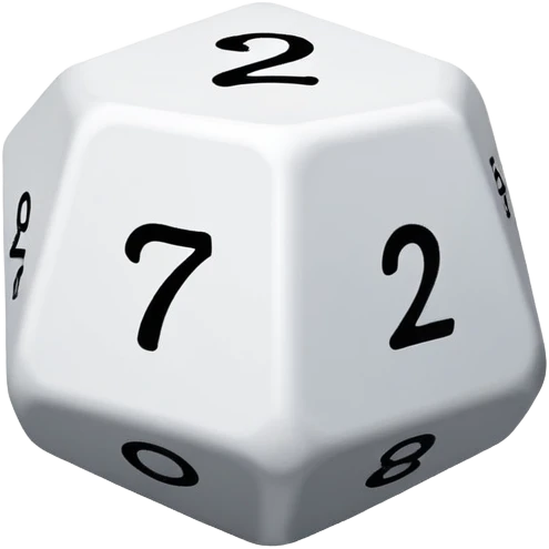 Dice with 12 sides emoji