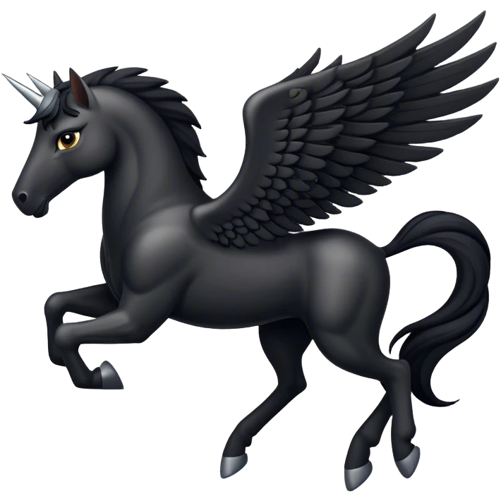 Black Pegasus  emoji