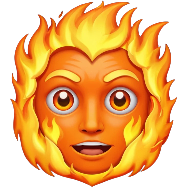 fire face with camara ayes emoji