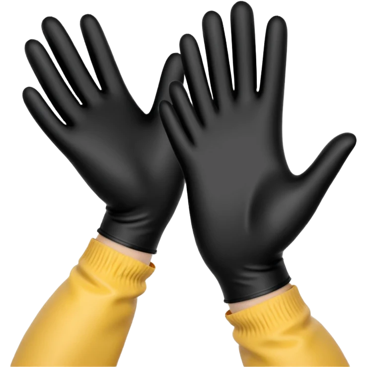 Black rubber gloves  emoji