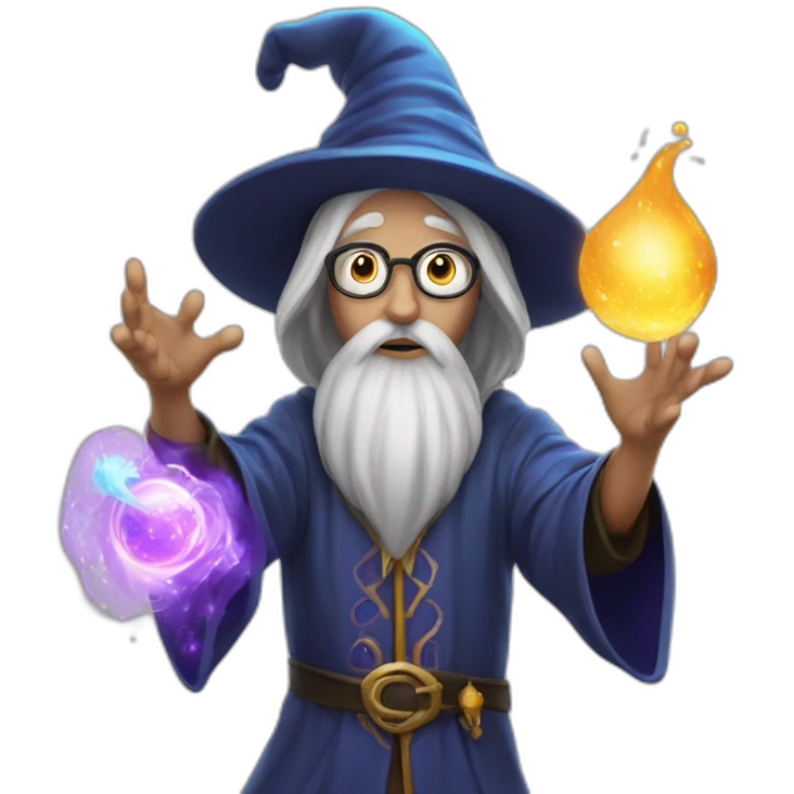 Magical wizard telekinesis emoji
