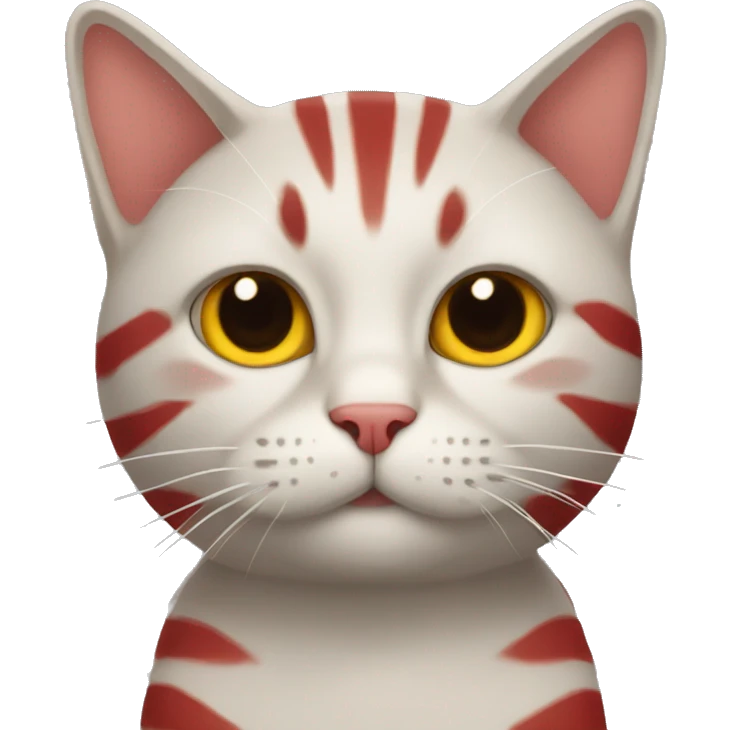 Cat wit red stripes emoji