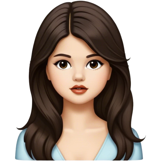 Selena Gomez long hair vintage  emoji