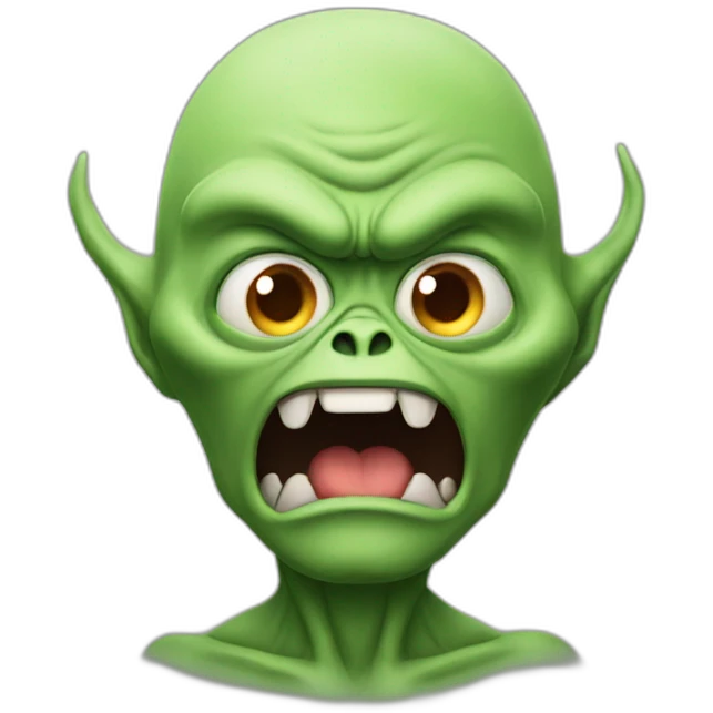 Alien angry of caputch emoji