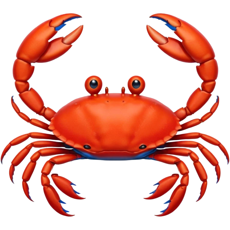 red crab and blue sprut are friends emoji
