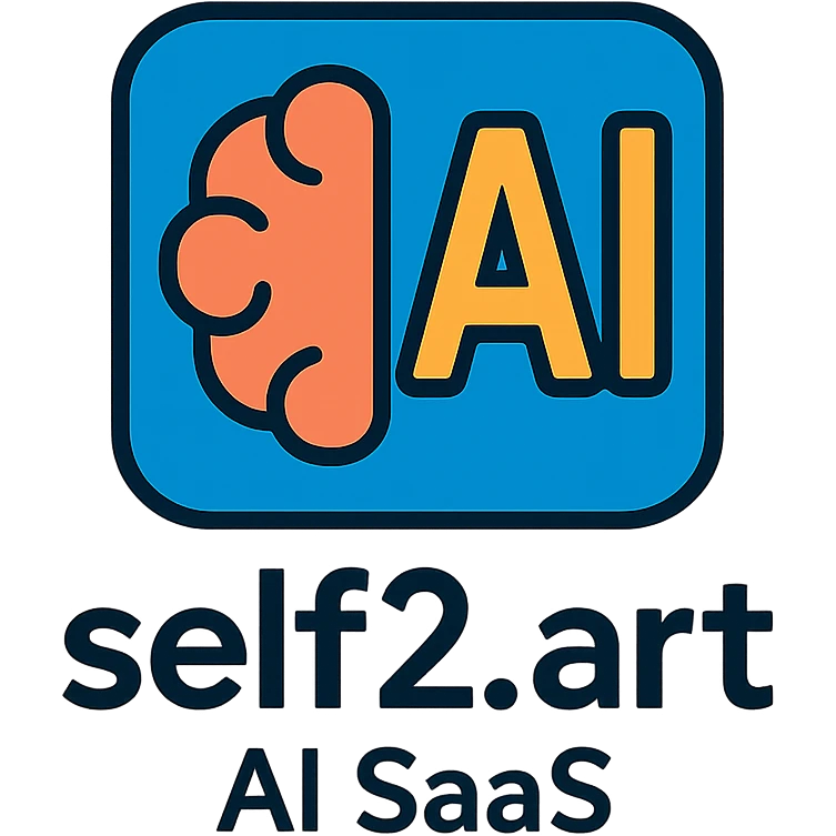 логотип для AI SaaS сервиса self2.art, технологичный стиль, color icon emoji