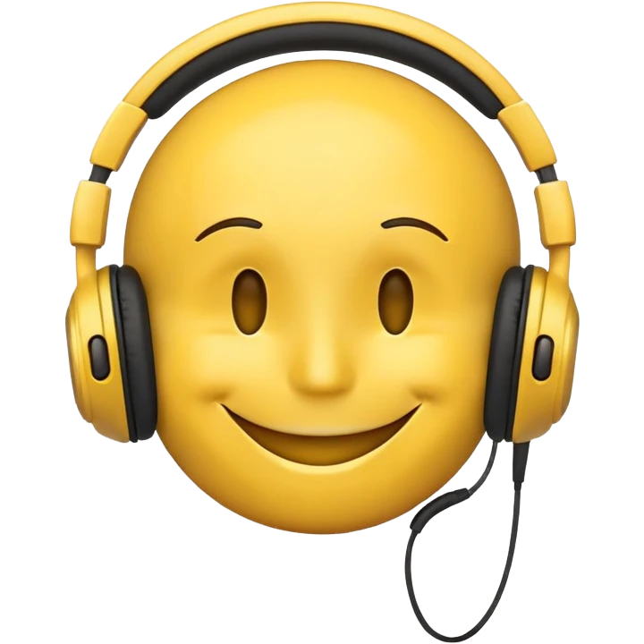 smiley face listening to music  emoji