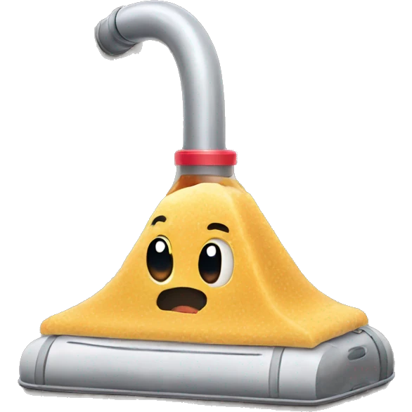 Vacuum sucking food emoji