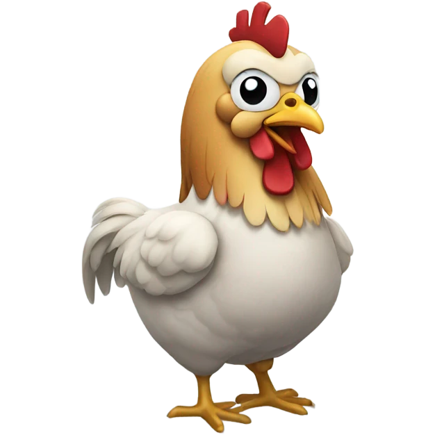chicken in winter coat emoji