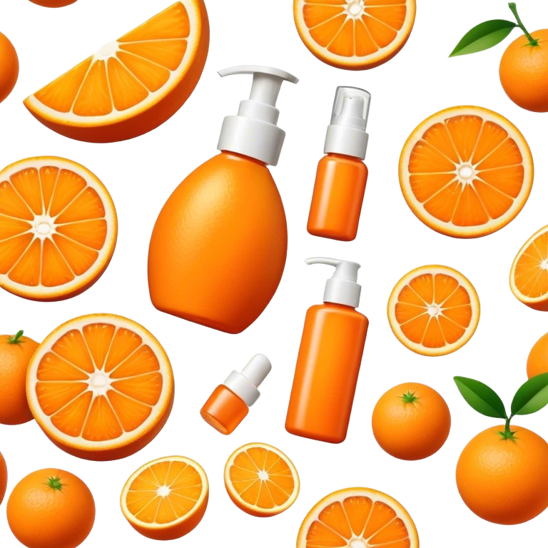 Orange skincare products emoji