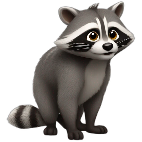 Thomas the train racoon emoji