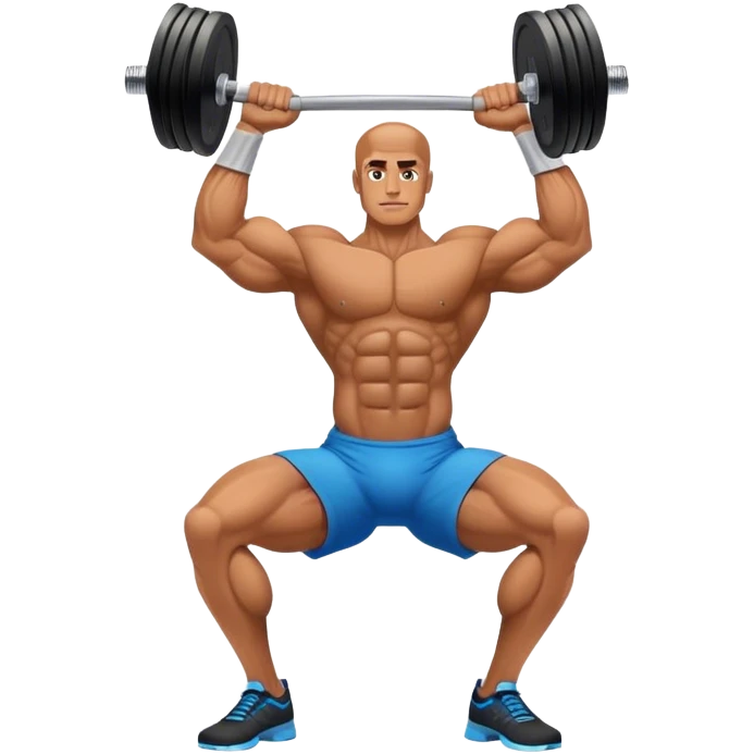 side-view bodybuilder dumbbell lunges emoji