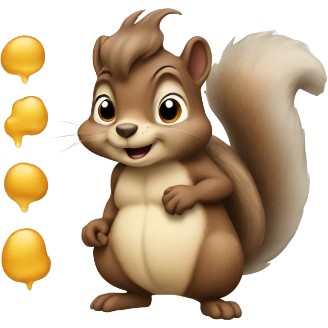 Squirrel fart emoji