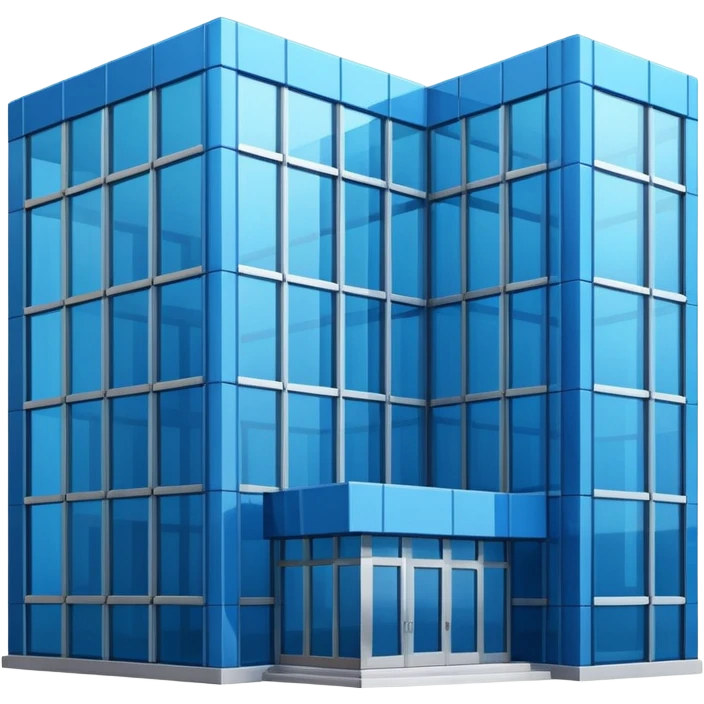 blue bank building emoji