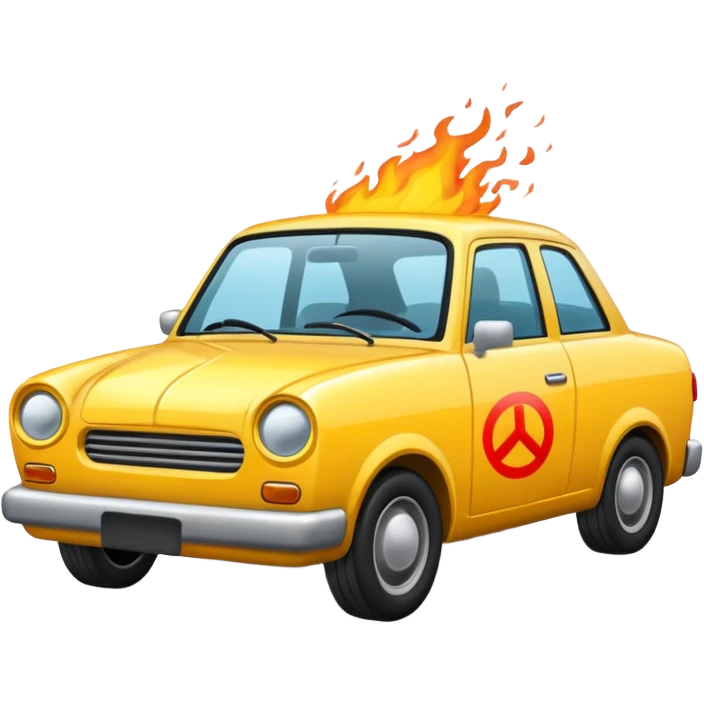 Fired car emoji