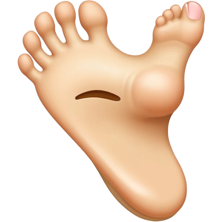 A foot that has a face emoji
