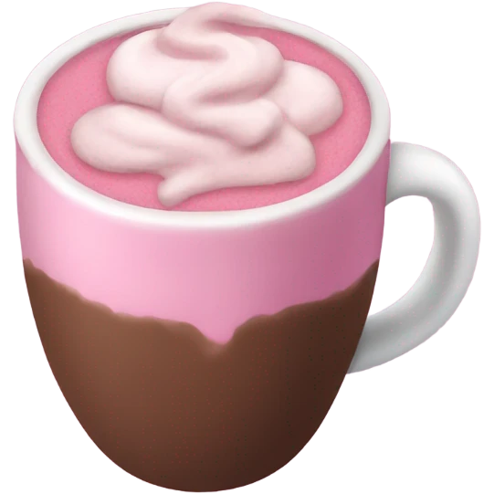 pink hot chocolate emoji