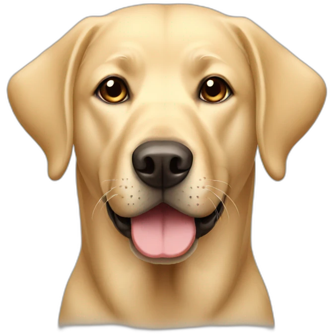 Blonde labrador emoji