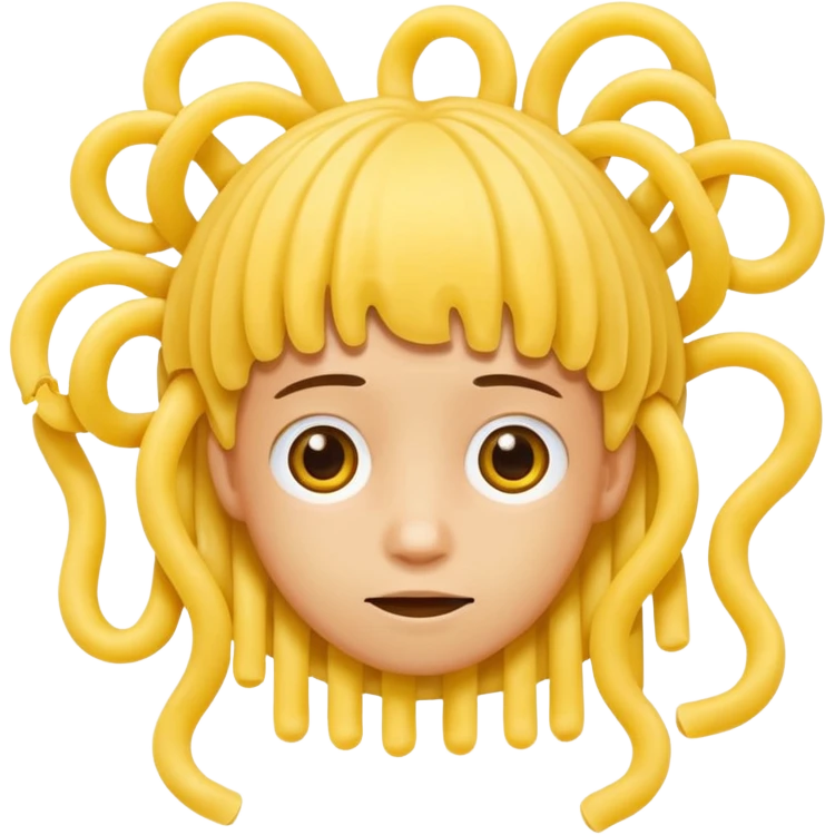 лапша висит на ушах человека emoji