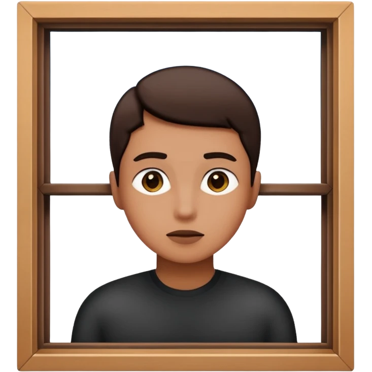 sneakily looking out a window emoji