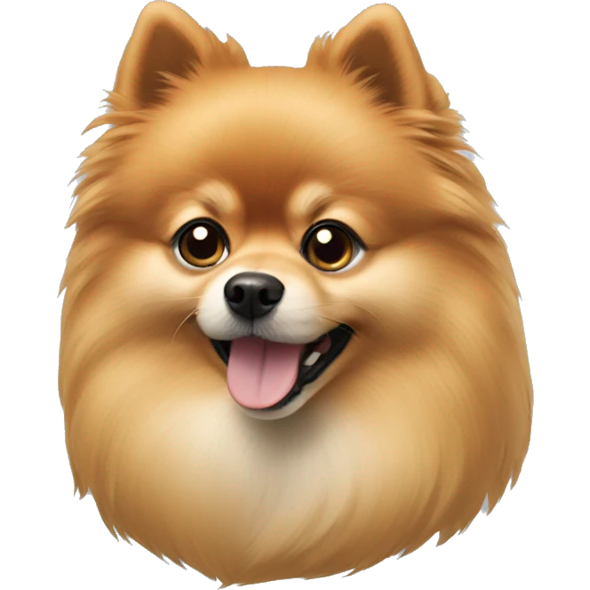 The Pomeranian dog emoji