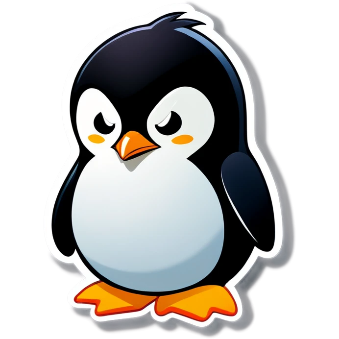 An angry penguin emoji