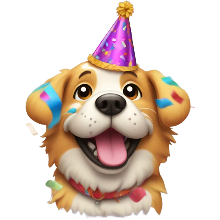 party blob dog emoji