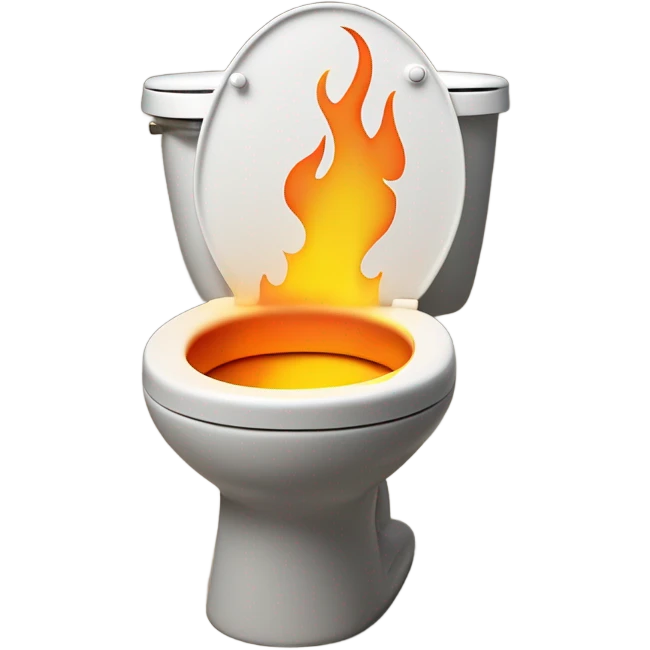 Toilet on fire  emoji