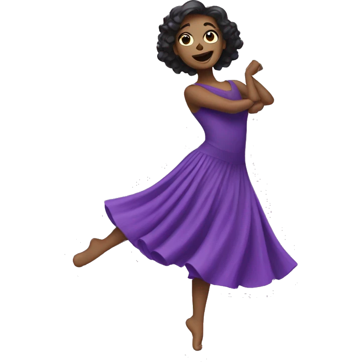 Purple dress dancer  emoji