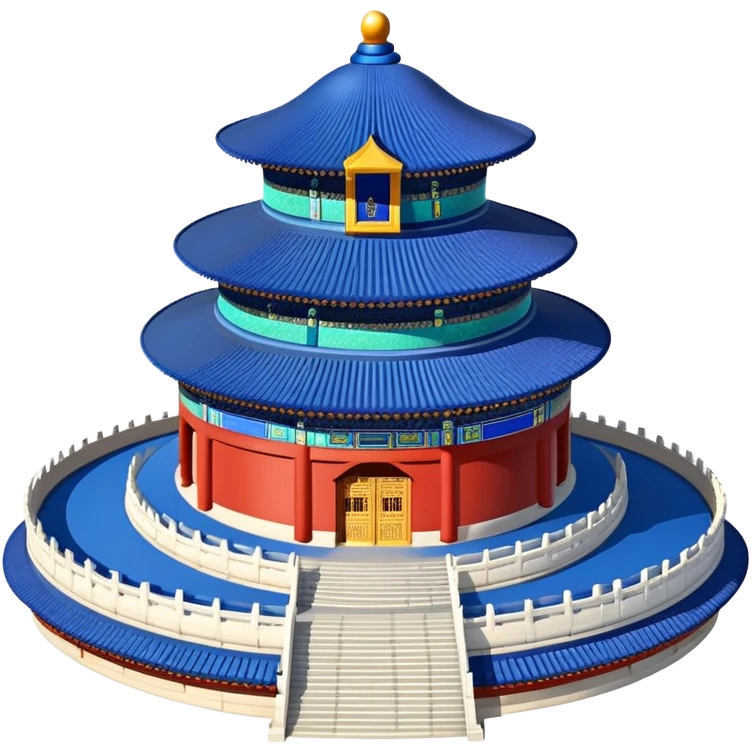 Temple of Heaven, round blue roof building, traditional Chinese architecture emoji emoji