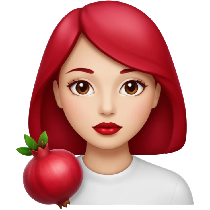 pomegranade lips emoji