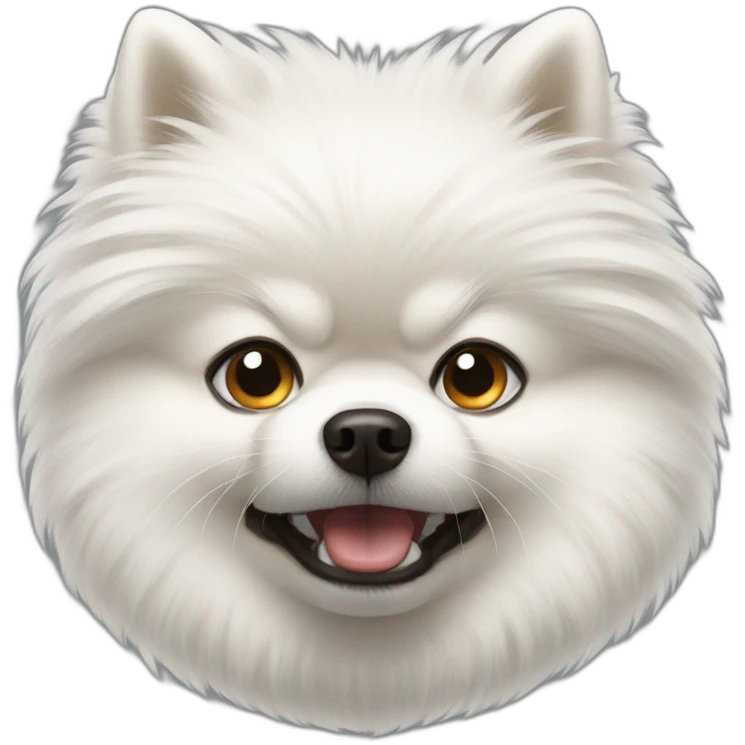 Angry White pomeranian emoji