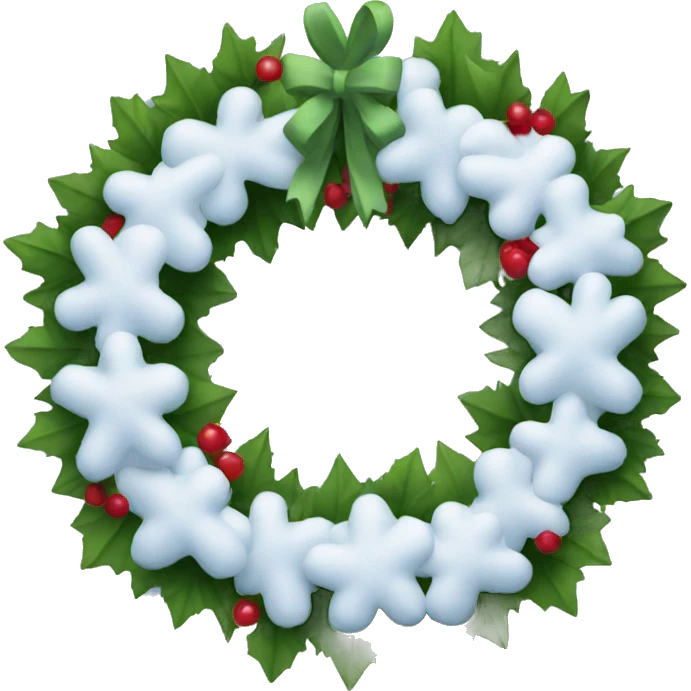 snow wreath   emoji