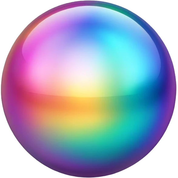 Vibrant Iridescent ball  emoji