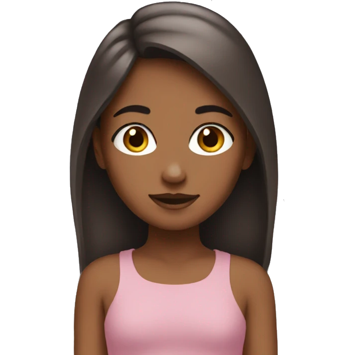 Girl with brown girl  emoji
