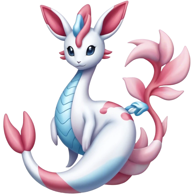 Milotic-Sylveon-Primarina-Dragonair-Pokémon full body emoji