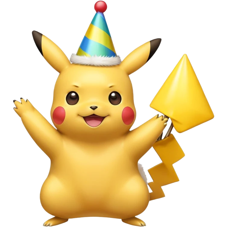 Pikachu celebrating emoji