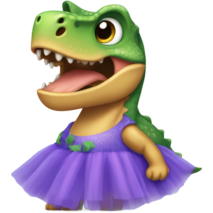 Dinosaurio con tutu  emoji