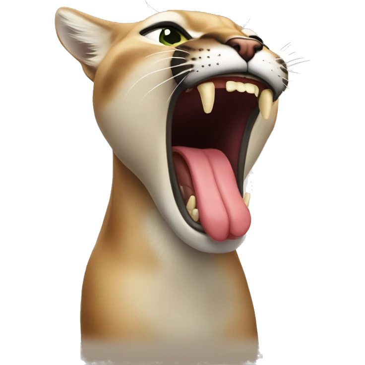 smile puma licking paw emoji